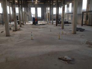 polished concrete project before