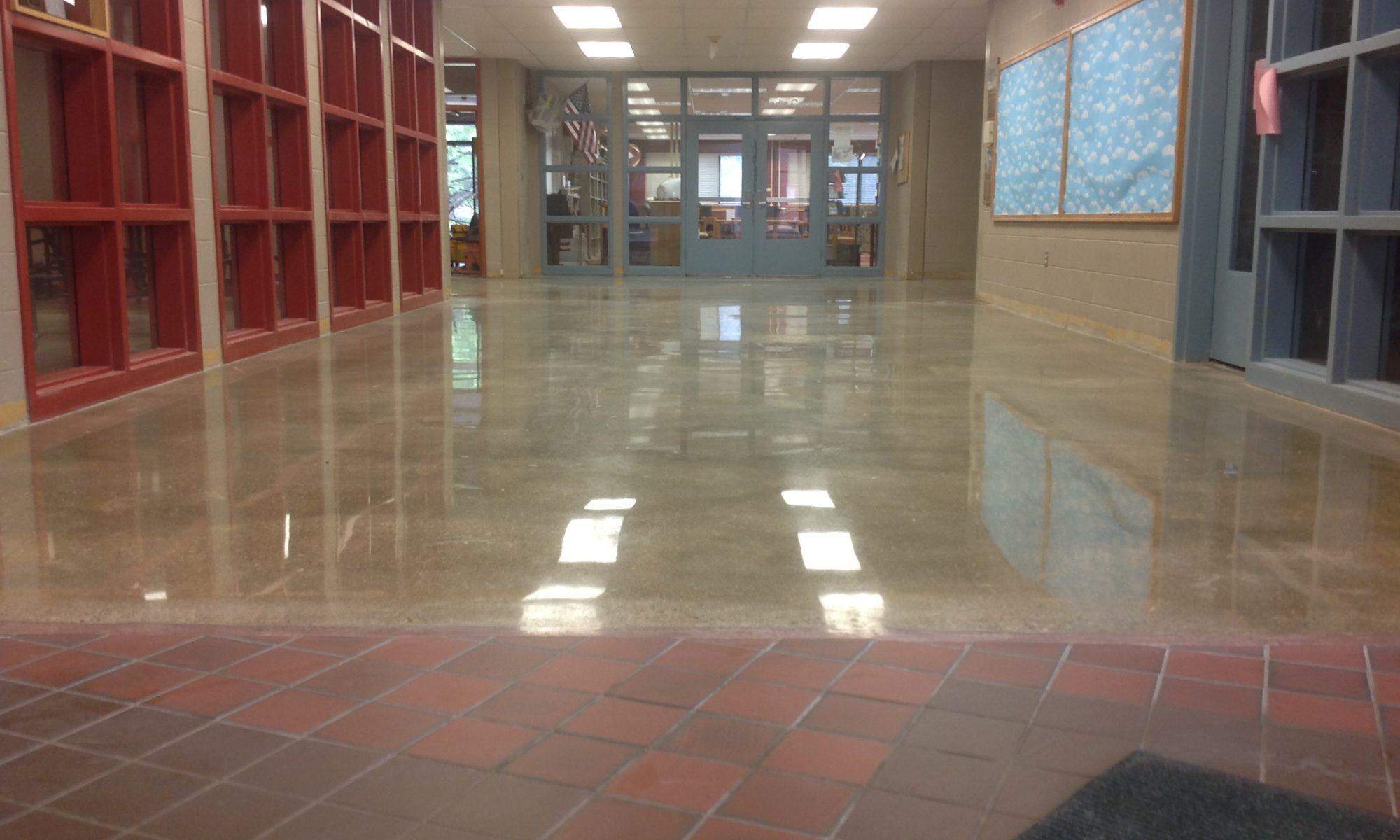 polished concrete after
