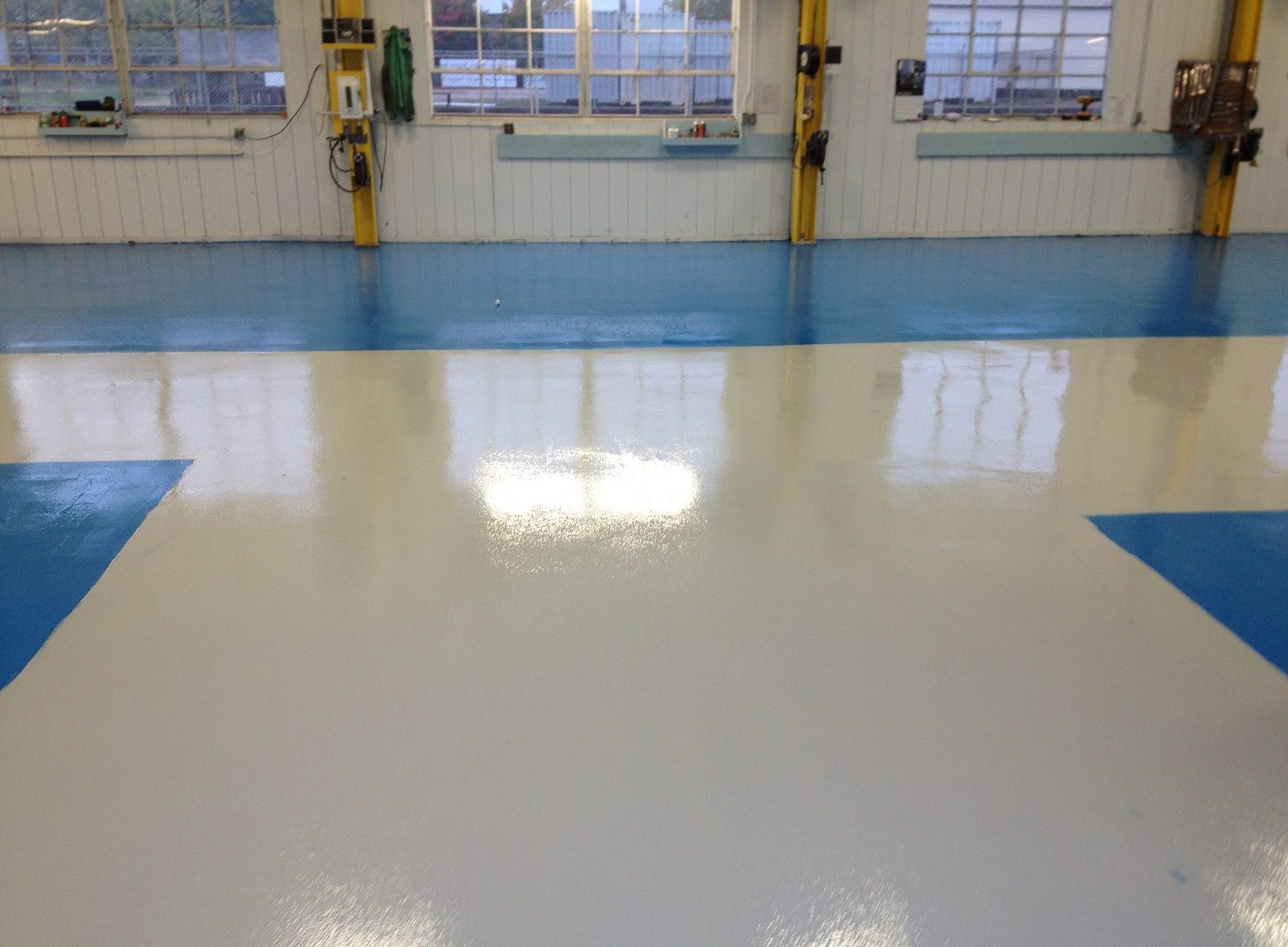 polished epoxy flooring