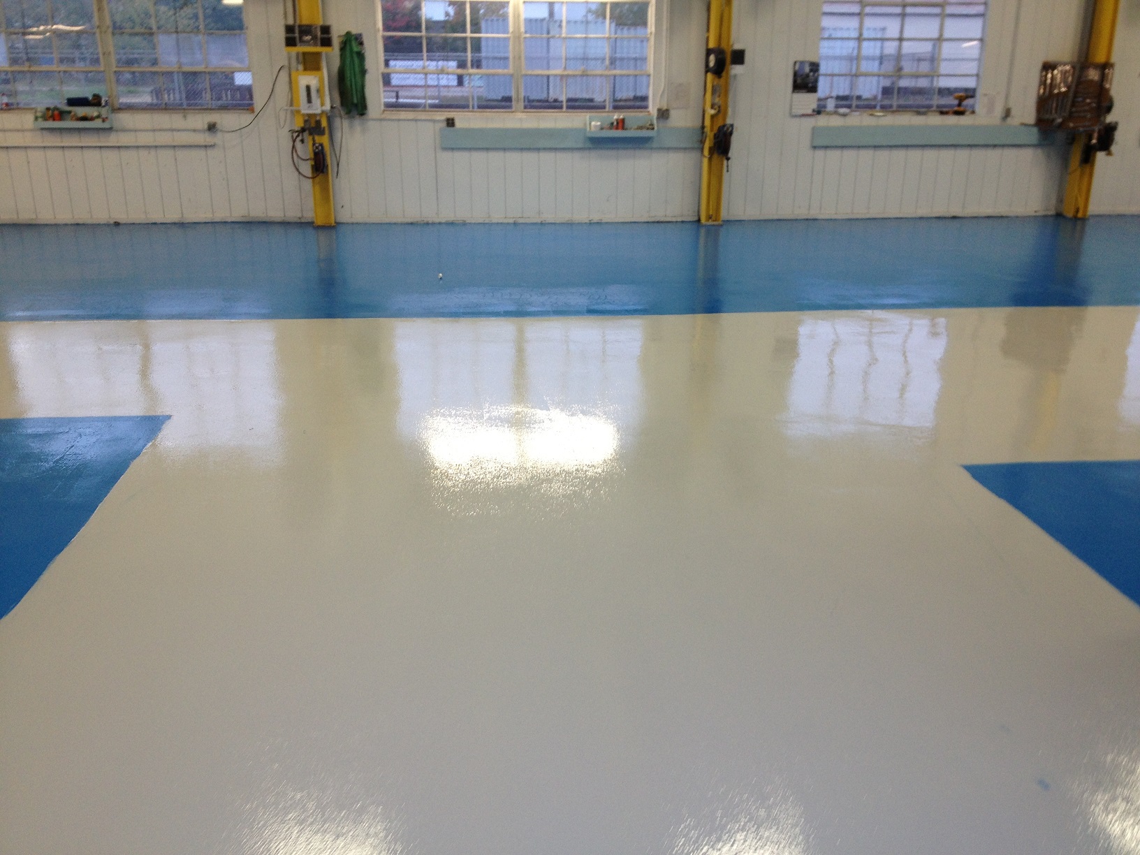 polished epoxy flooring